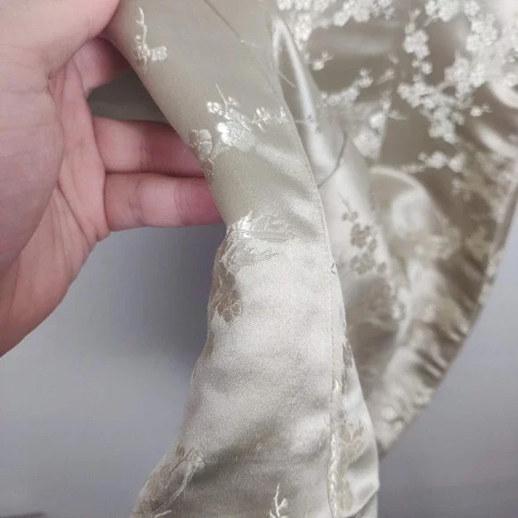 Elton John Realisation Par Tiny Dancer Dress Women Large Silk Jacquard Mini Gold - Picture 4 of 8